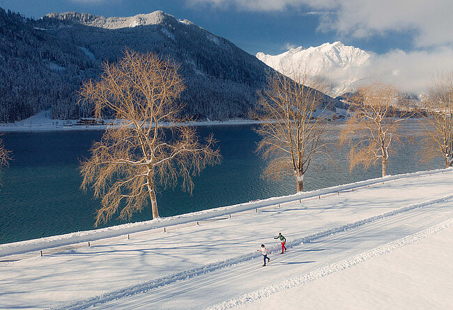 Langlaufspaß in Maurach am Achensee, © Achensee Tourismus